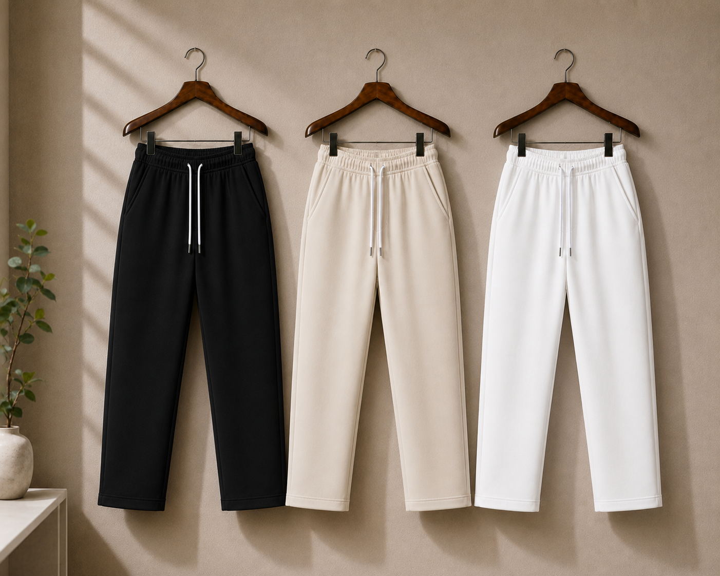 (Pack Of Three) Straight Fit Premium Trouser's By Fine Fits