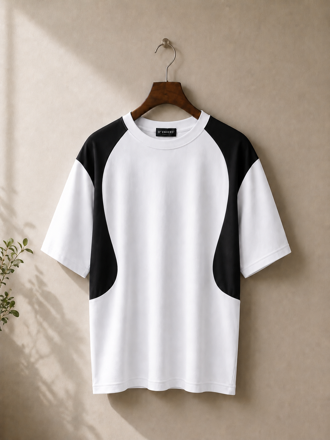 Plain Round Panel Oversized T-shirt