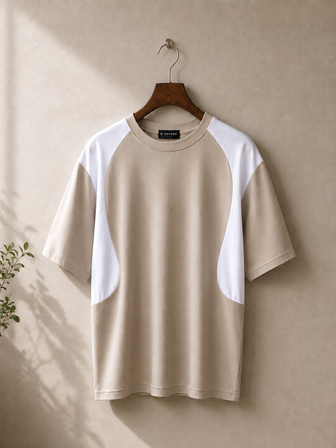 Plain Round Panel Oversized T-shirt