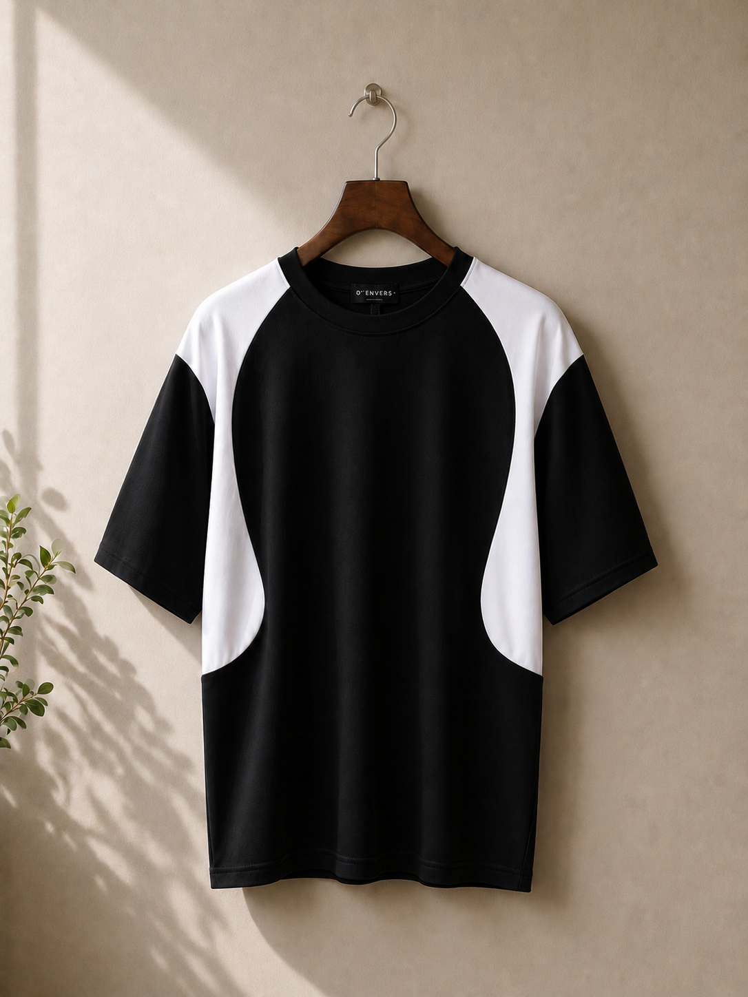 Plain Round Panel Oversized T-shirt
