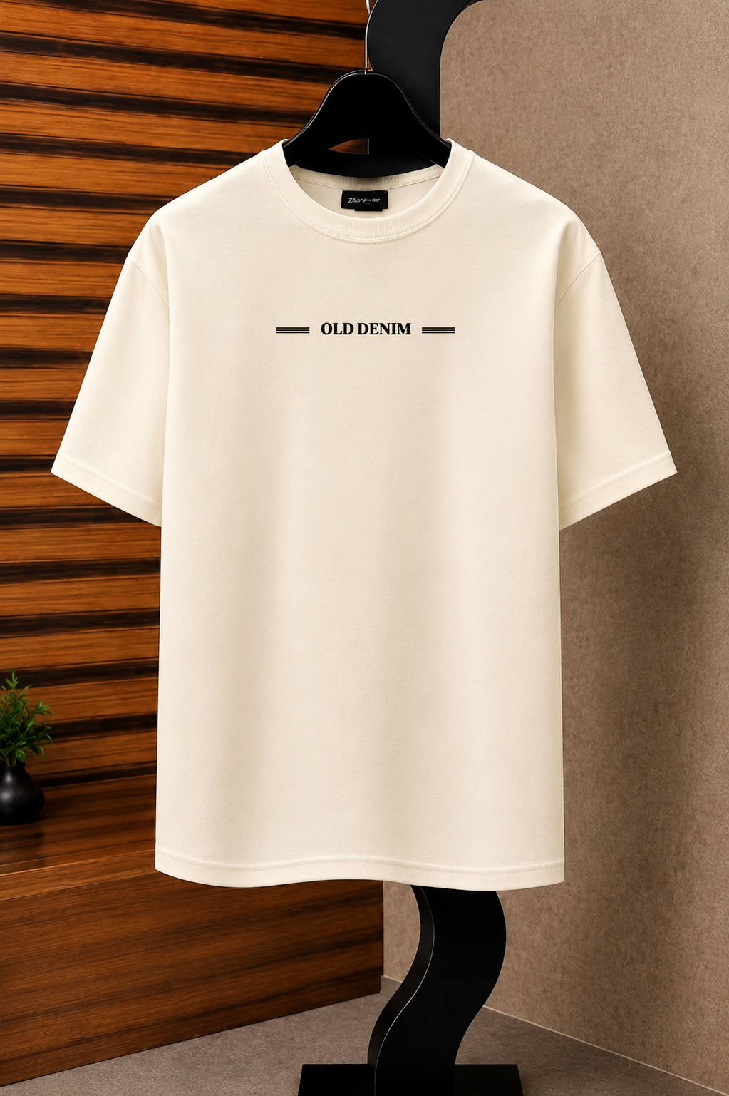 "Old Denim" Drop-Shoulder T-Shirt by Fine Fits