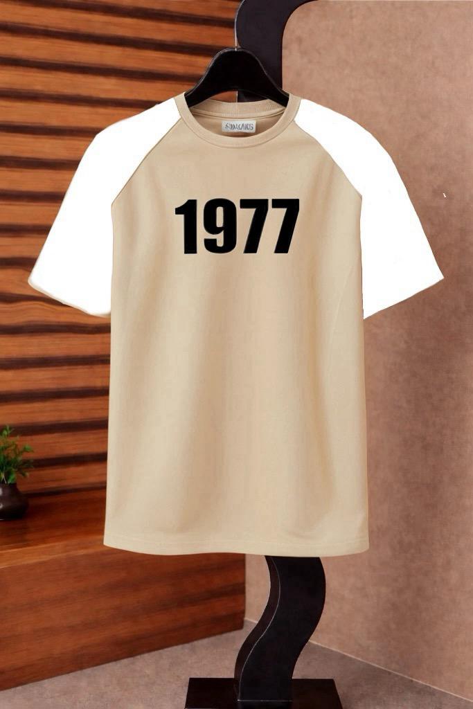 V Shape 1977 Panel Drop Shoulder T-shirt by Fine Fits