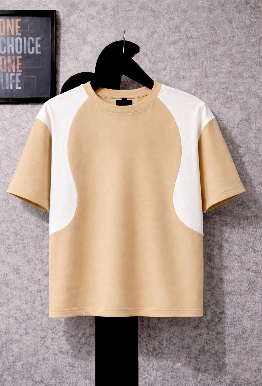 Plain Round Panel Oversized T-shirt