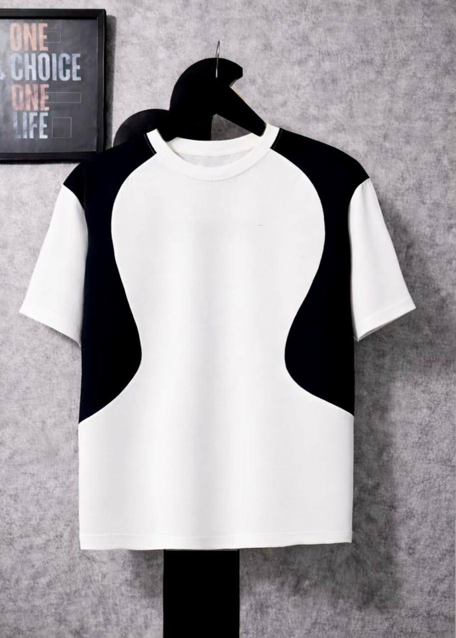 Plain Round Panel Oversized T-shirt
