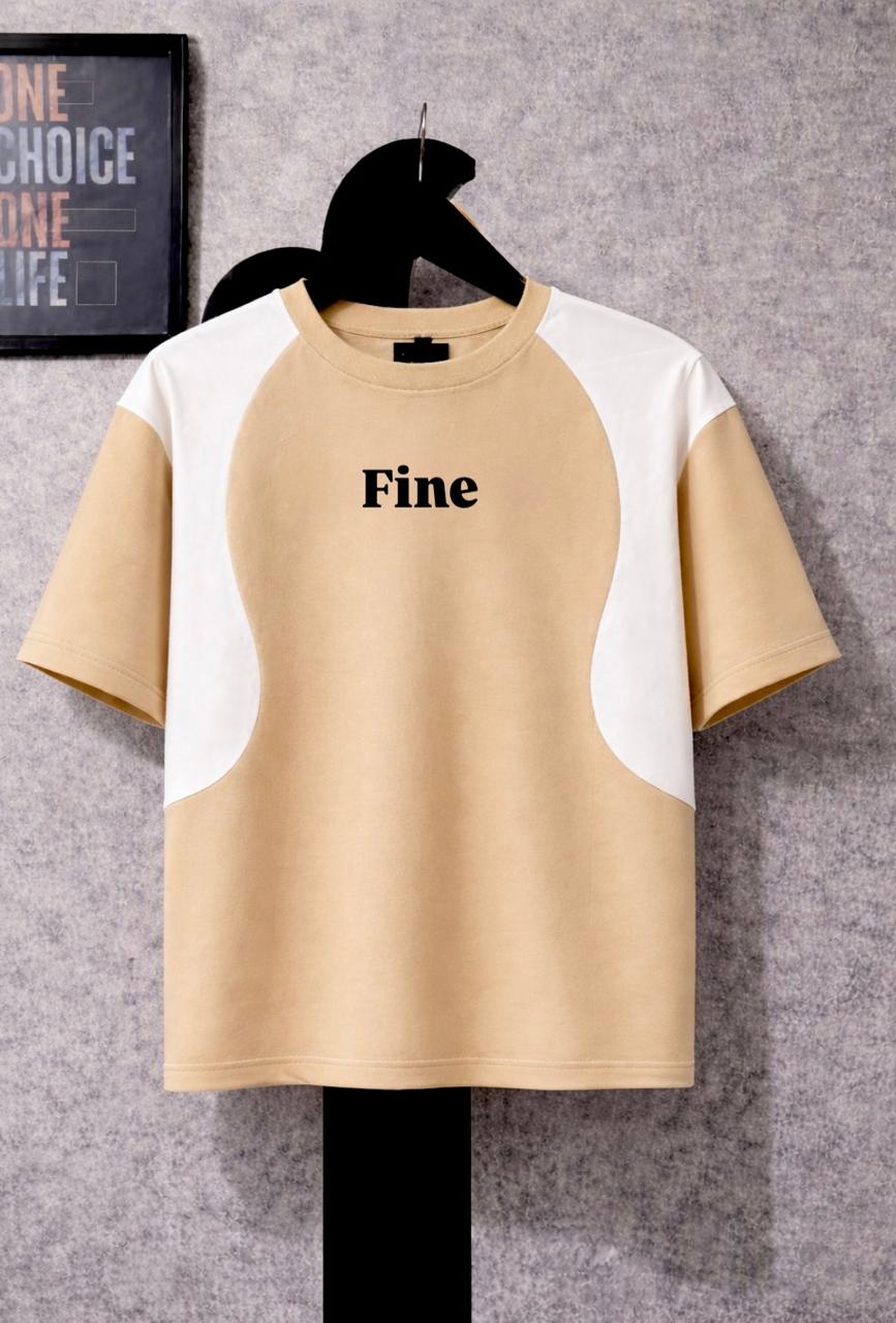 "Fine" Round Panel Oversized T-shirt