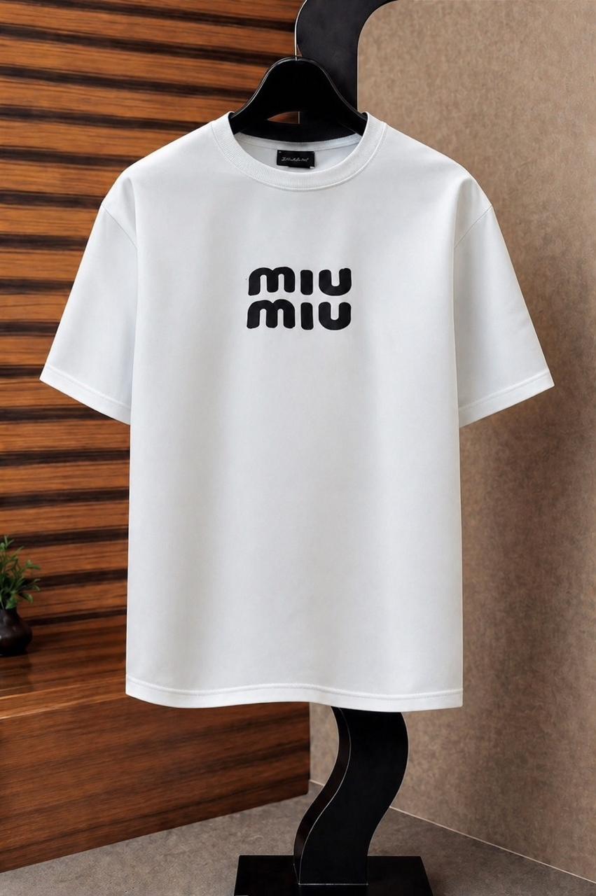 Premium "MIU MIU" Drop-Shoulder T-Shirt by Fine Fits