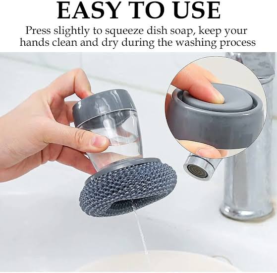2 in 1 Soap Dispensing Palm  Brush